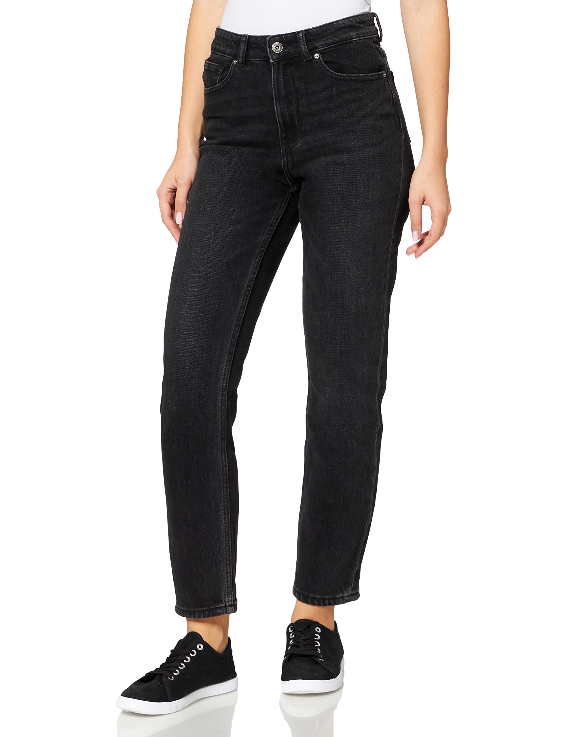 Only Women's ONLEMILY Life HW STR ANK DNM NAS997 NOOS Jeans, Black Denim, 27 / "30