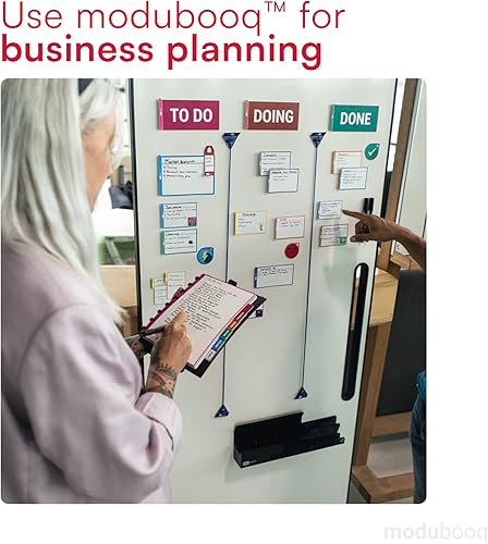 Miniatura 8 de Modubooq notas, bloque - Cuaderno inteligente reutilizable modular A5-40 páginas azules forradas con tecnología duratech3 - Cuaderno con sistema de