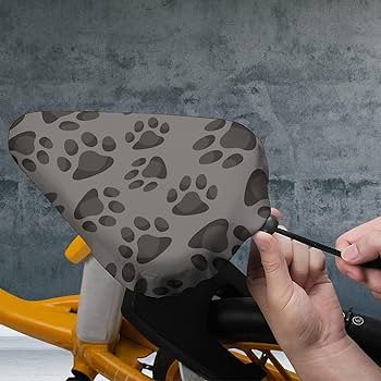Amazon.co.jp: サドルカバー 足跡プリント フット 自転車カバー