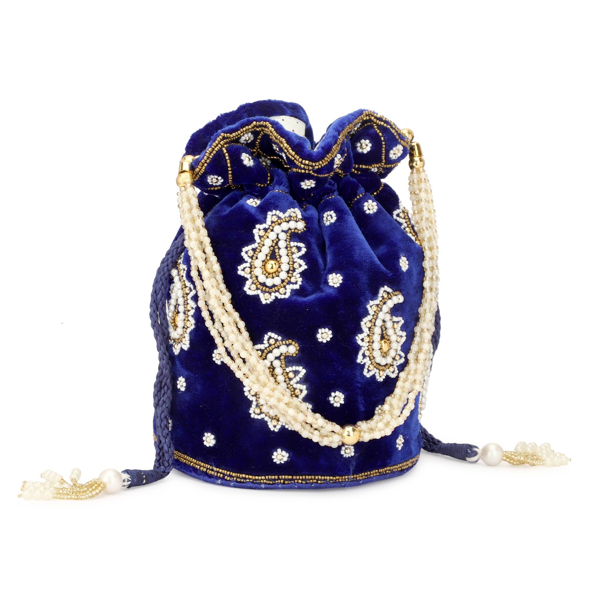 potli|silk wedding potli|christmas gift potli|baby shower potli|traditional shagun potli|drawstring with beads handle potli|new flower embroidery potli|pack of 1multi