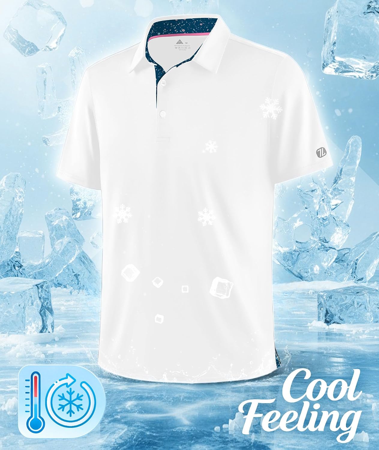 ZITY Mens Golf Shirt Short Sleeve Moisture Wicking Polo Shirts for Men