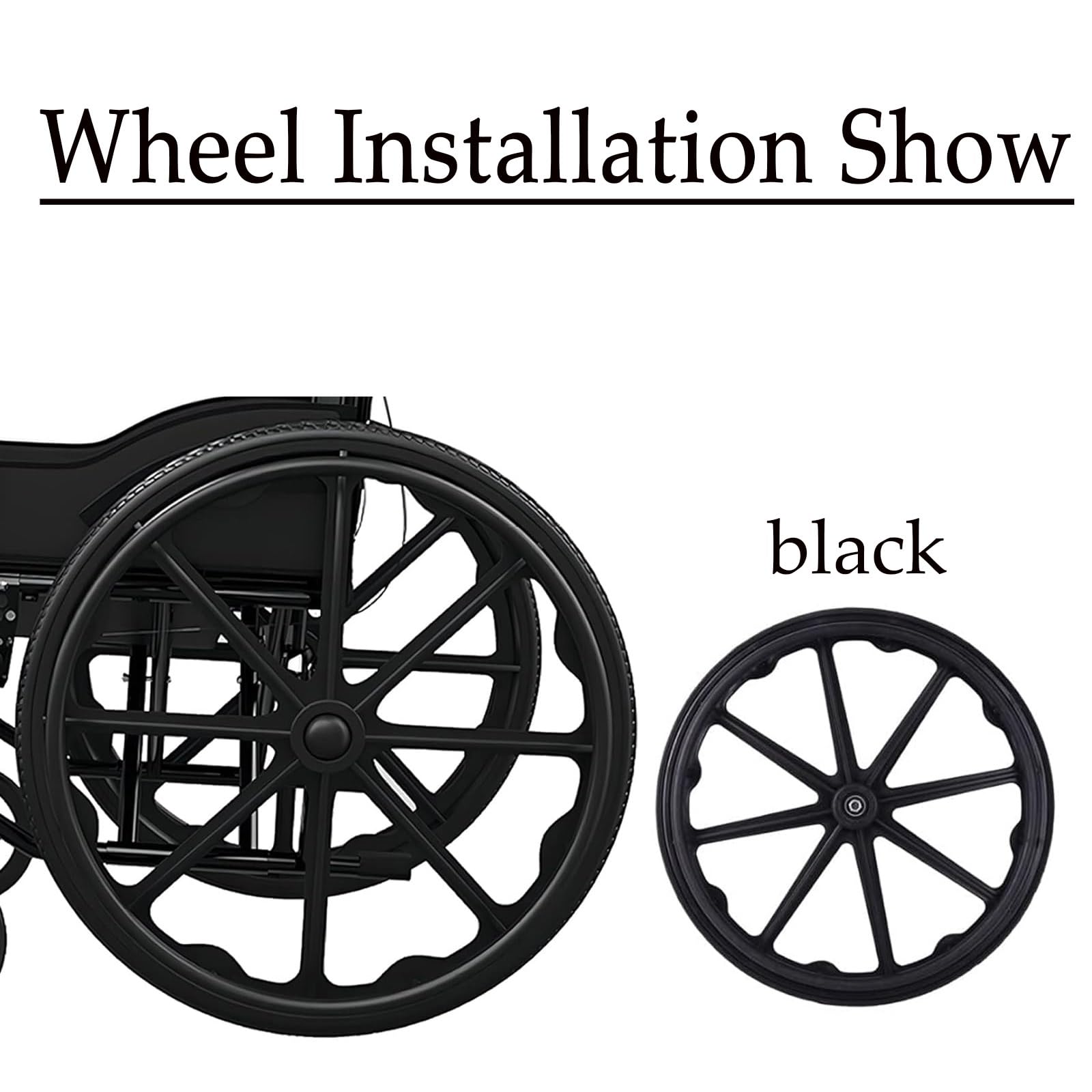 2 Roues Arrière 9x3.50-4 Avec Jantes 19mm Pour Chariot, Fauteuil Roulant 3 Roues