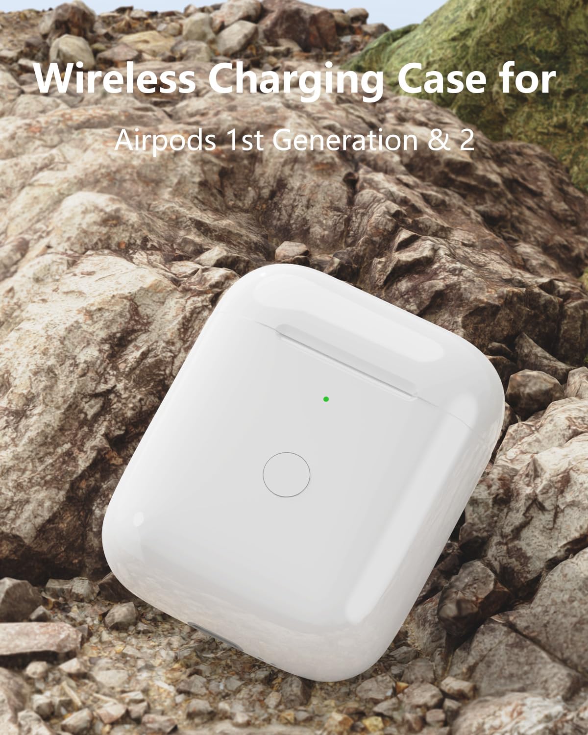 BRILLESS Wireless Charging Case Compatible with AirPods 1st & 2nd