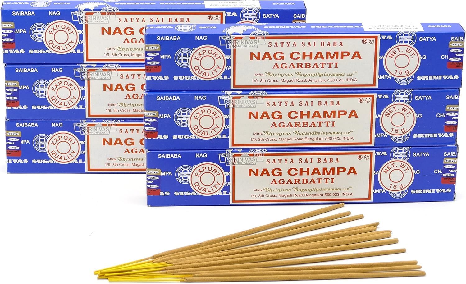 NAG CHAMPA Incense Sticks [6 Packs]