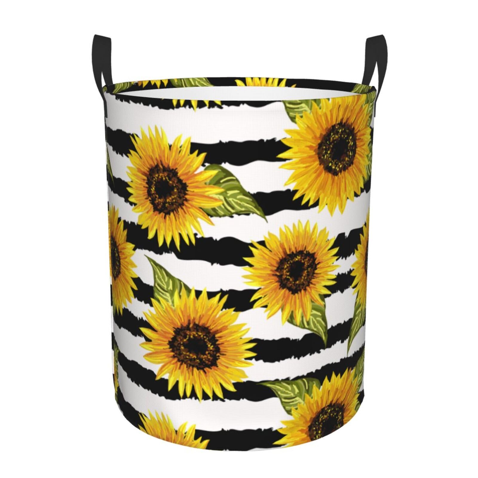 Laundry Hamper Watercolor Sunflowers Laundry Basket Waterproof Personality Fashion Hampers for Laundry Large Collapsible Laundry Basket Storage Basket for Dorm and Home