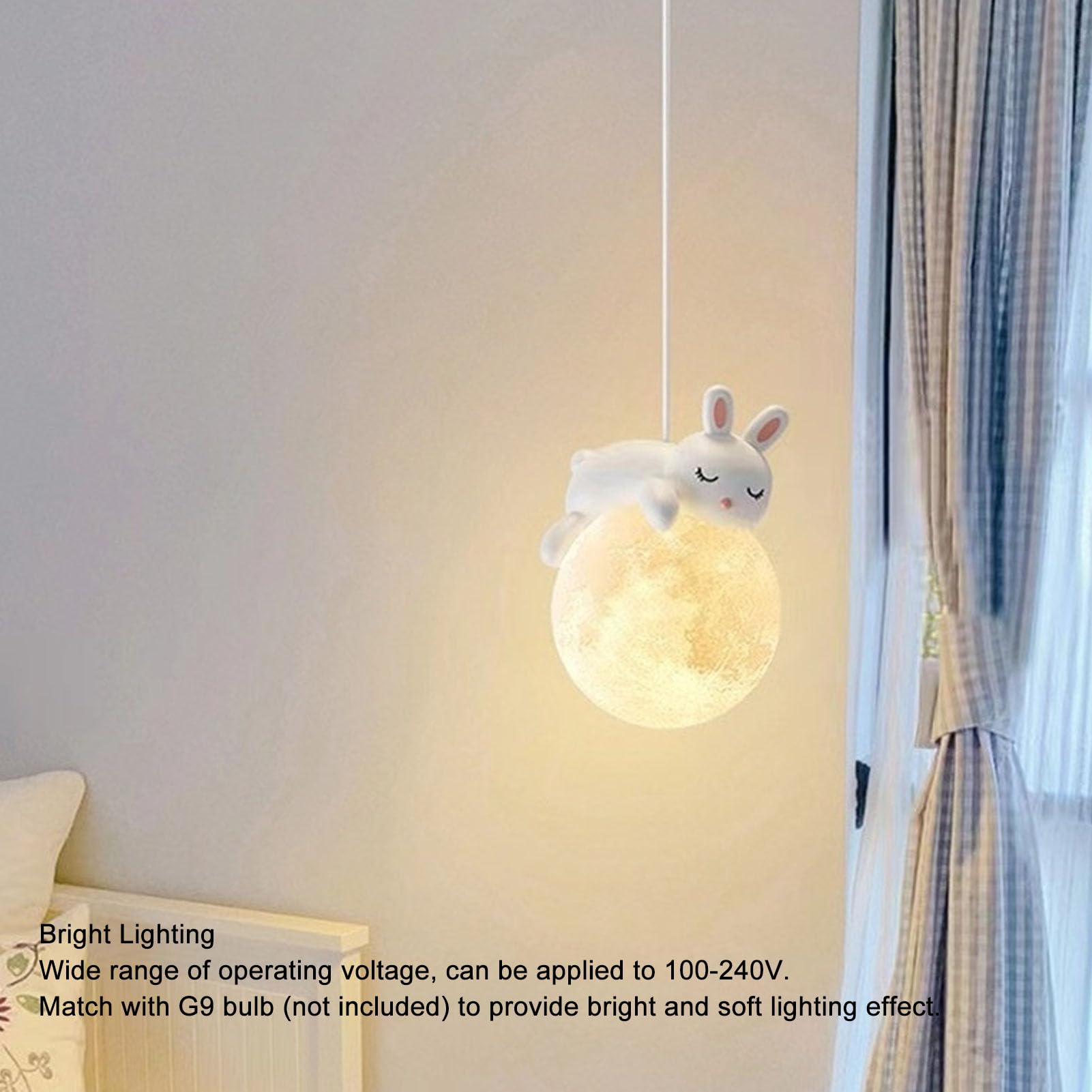 MOÈM Konijn nachtlamp - Met oren - Oplaadbare lamp voor kinderkamer