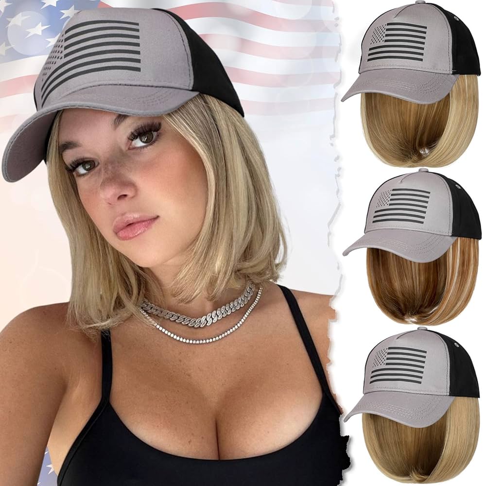 Amazon.com : Qlenkay American Flag Hat Wig USA Flag