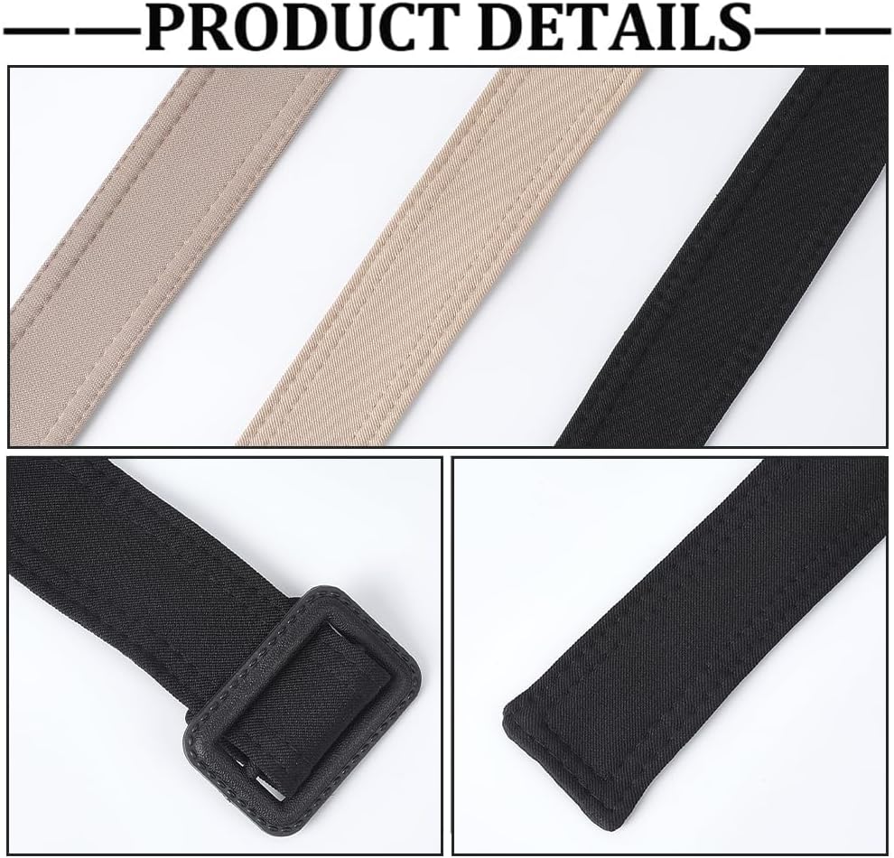 GORGECRAFT 2Pcs Coat Cuff Strap Black Polyester Adjustable Trench Coats Decorative Wristband Replacement Belts Accessories with Plastic Buckle for Overcoat Jacket Outerwear Windbreaker Dress image 5