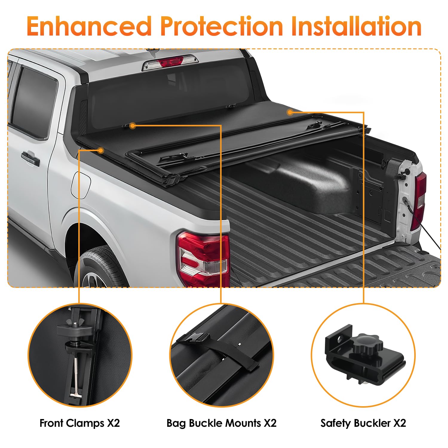 Nilight Truck Bed Tonneau Cover Soft Tri-fold Compatible with 1999-2024 Ford F250 F350 Super Duty-6.75ft 2013 2014 2015 2016 2017 2018 2019 2020 2021 2022 2023 2024