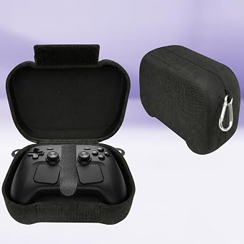 Carrying Case for Steam Controller 2026 - Shockproof Oxford Cloth Travel Storage Bag with Carabiner, Protective Bag for Steam Controller 2026 Gaming Handheld