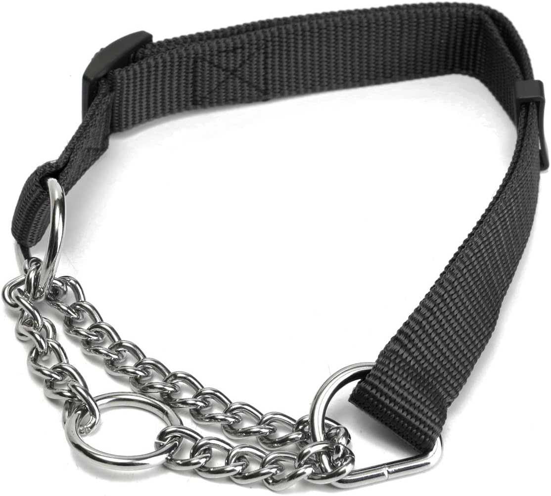 Pet Dog Collar Nylon Choke Metal Chain Puppy Collar
