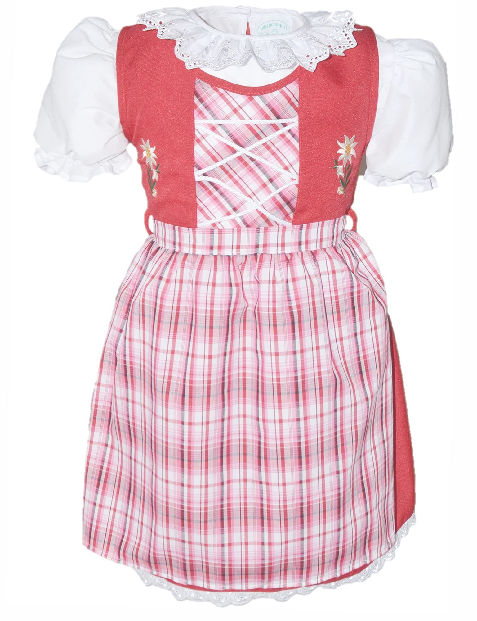 Schrammel Dziecięcy dirndl dziewczęcy dirndl haft szarotka