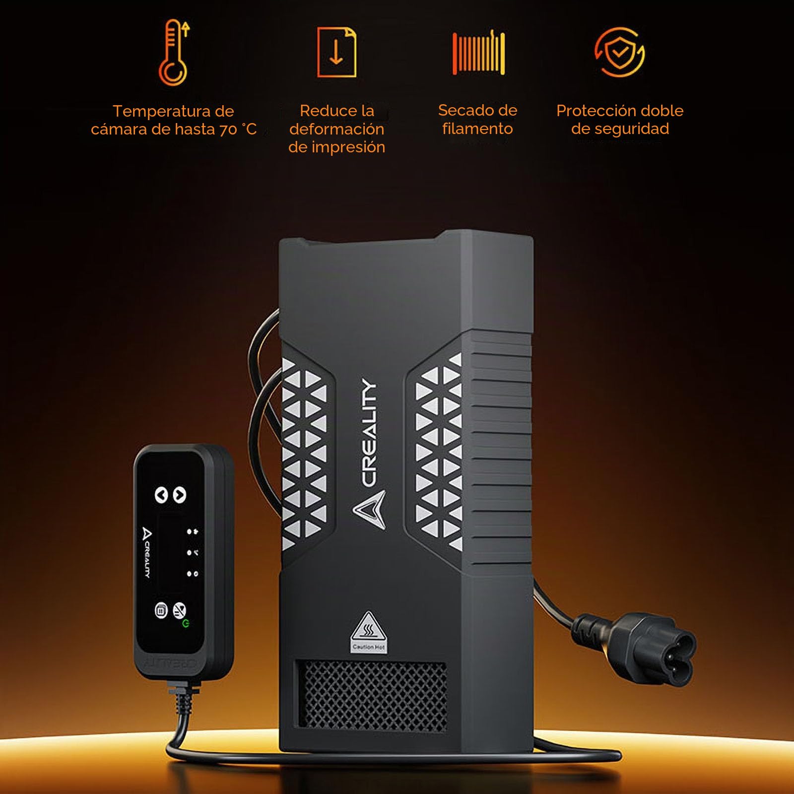 Creality Calentador de cámara de secado de filamentos de hasta 70 °C, para Ender-3 Series, Ender-3 S1 Series, Ender-3V3 SE/KE, Creality HI/CR-10, Ender-5(Con una Carcasa Exterior para Impresora 3D)