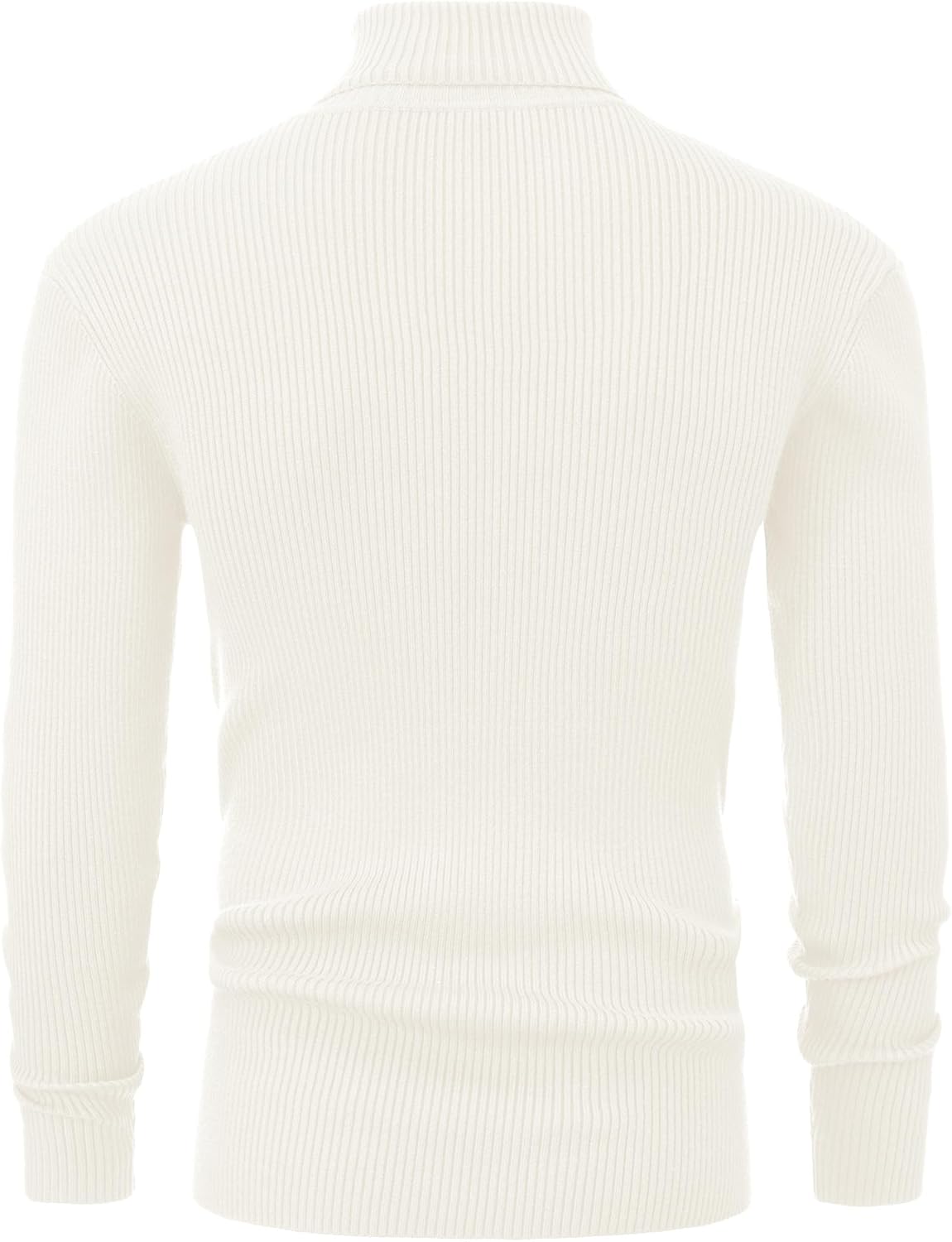 Men's Slim Fit Turtleneck Sweater Casual Cable Ribbed Pullover Knitted Sweaters - Image 4