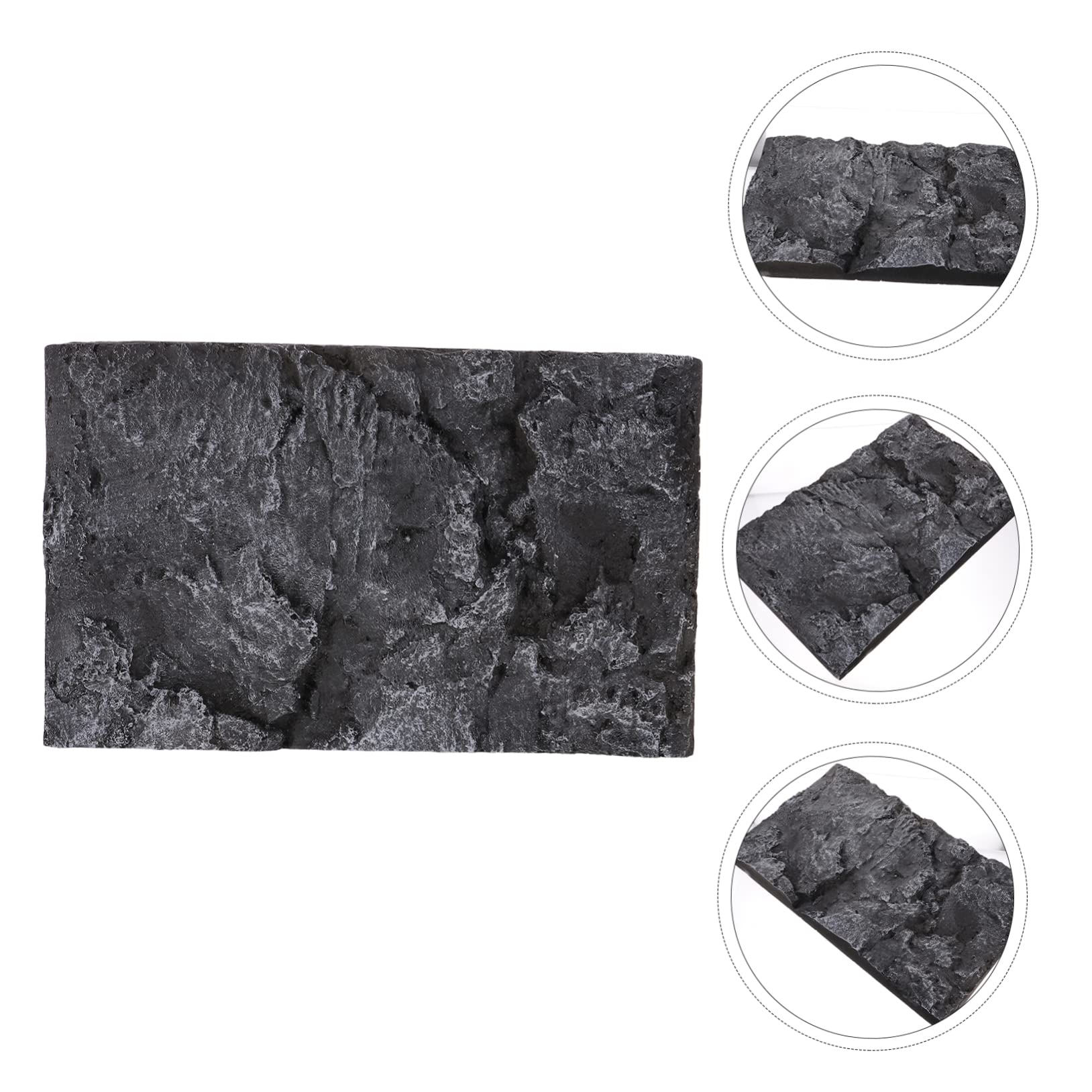 Abaodam Elegant Reptile Habitat Decor 3D Turtle Tank Background Board Pu Material Wall Aquarium Dec