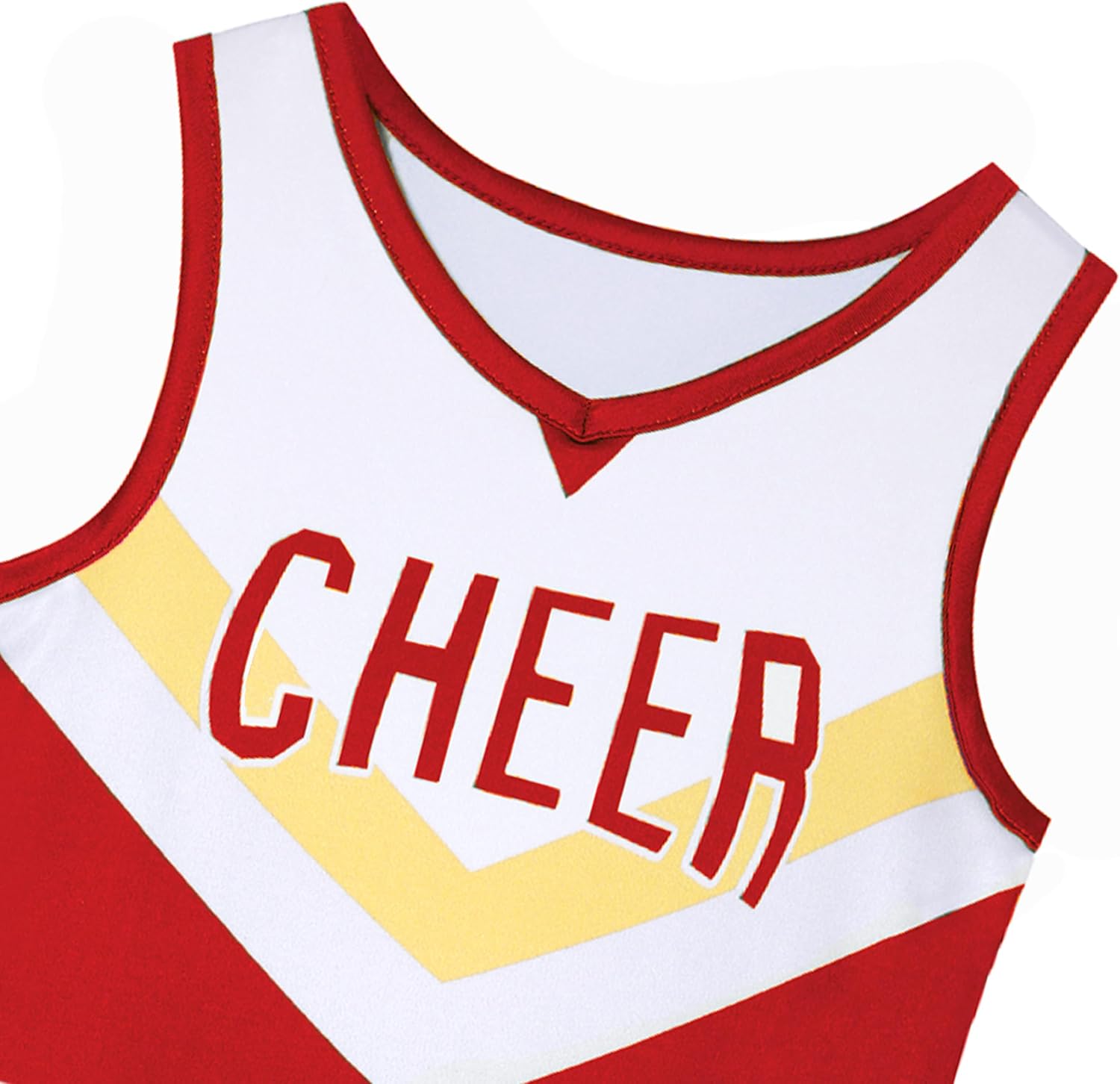 Kids Cheer Uniform Girls Cheerleader Costume Red Cheerleading Outfit,Cheer Up Cosplay Cheerleader Gifts Sports - Image 2