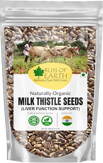 Bliss of Earth Milk Thistle Seeds Organic Super Food Great for Guts Health &amp; Boost Immunity | Promotes Skin Health | High ...