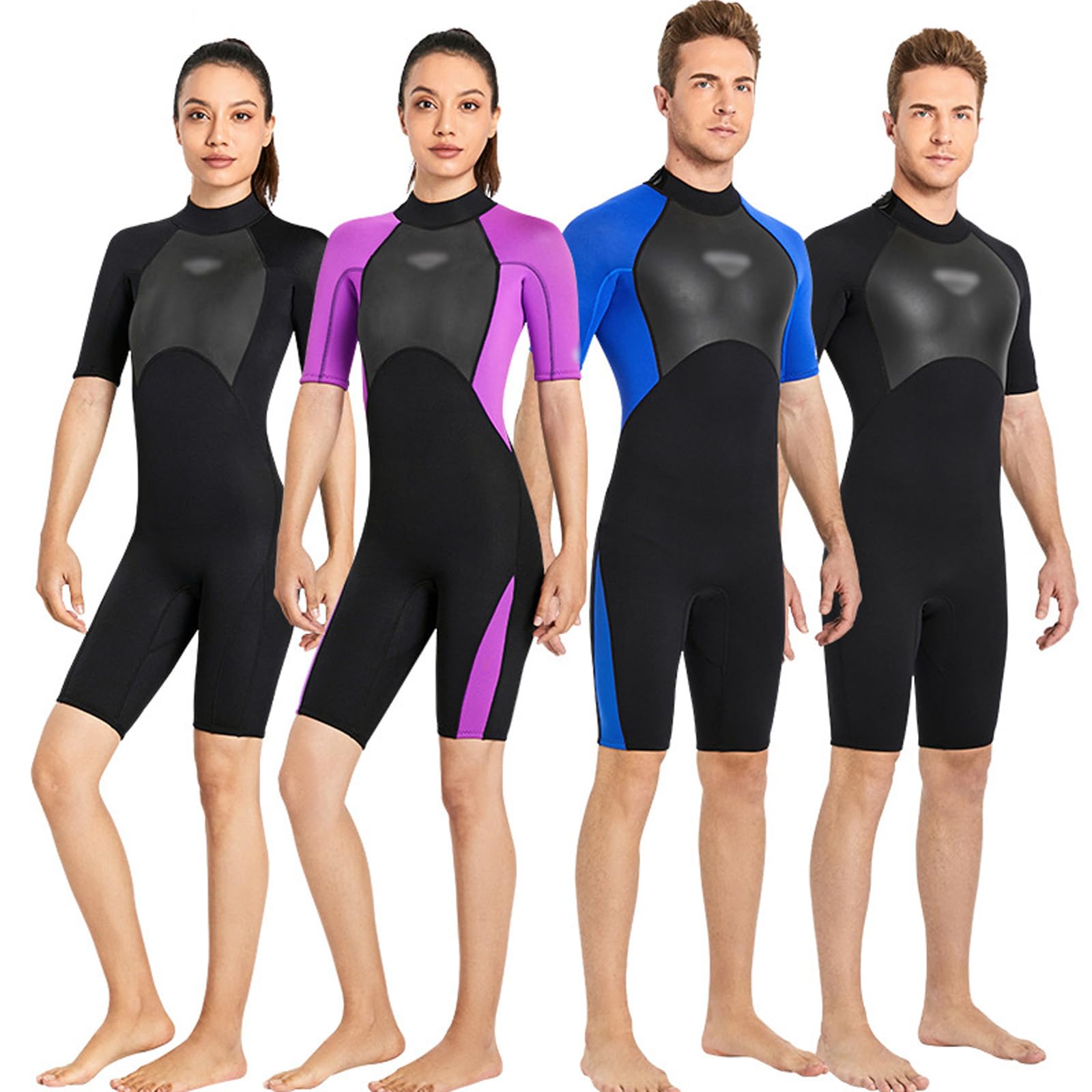 TOVCHEI Men Wetsuits 2mm Neoprene Wet Suit for Women, Back Zip Diving Suit in Cold Water for Surfing Swimming Diving,Women Black a,XS