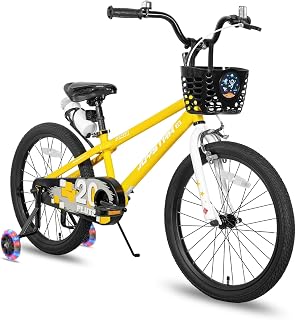 JOYSTAR Pluto Kids Bike 12-20 Inch with Light-Up Training Wheels for Boys Girls Ages 3-12 Multiple Colors