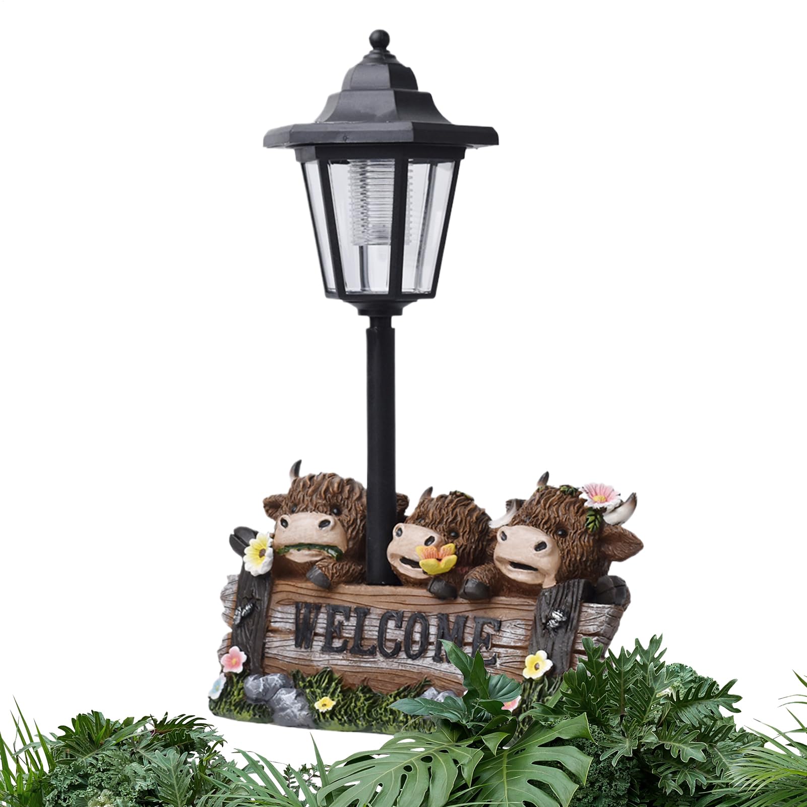 Generico Decorazione da Giardino Scozzese | Decorazione Originale in Resina Animale - Luminosa Solare Collezionabile per Esterni da Giardino