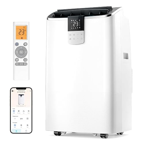 Air Conditioning Unit - 12000 BTU Portable Air Conditioner, 4-in-1 Modes & Smart App/Remote Control AC, Digital Display, Quiet Operation<41dB, 24-Hour Timer, Covers Up to 218 sq.ft (35㎡)