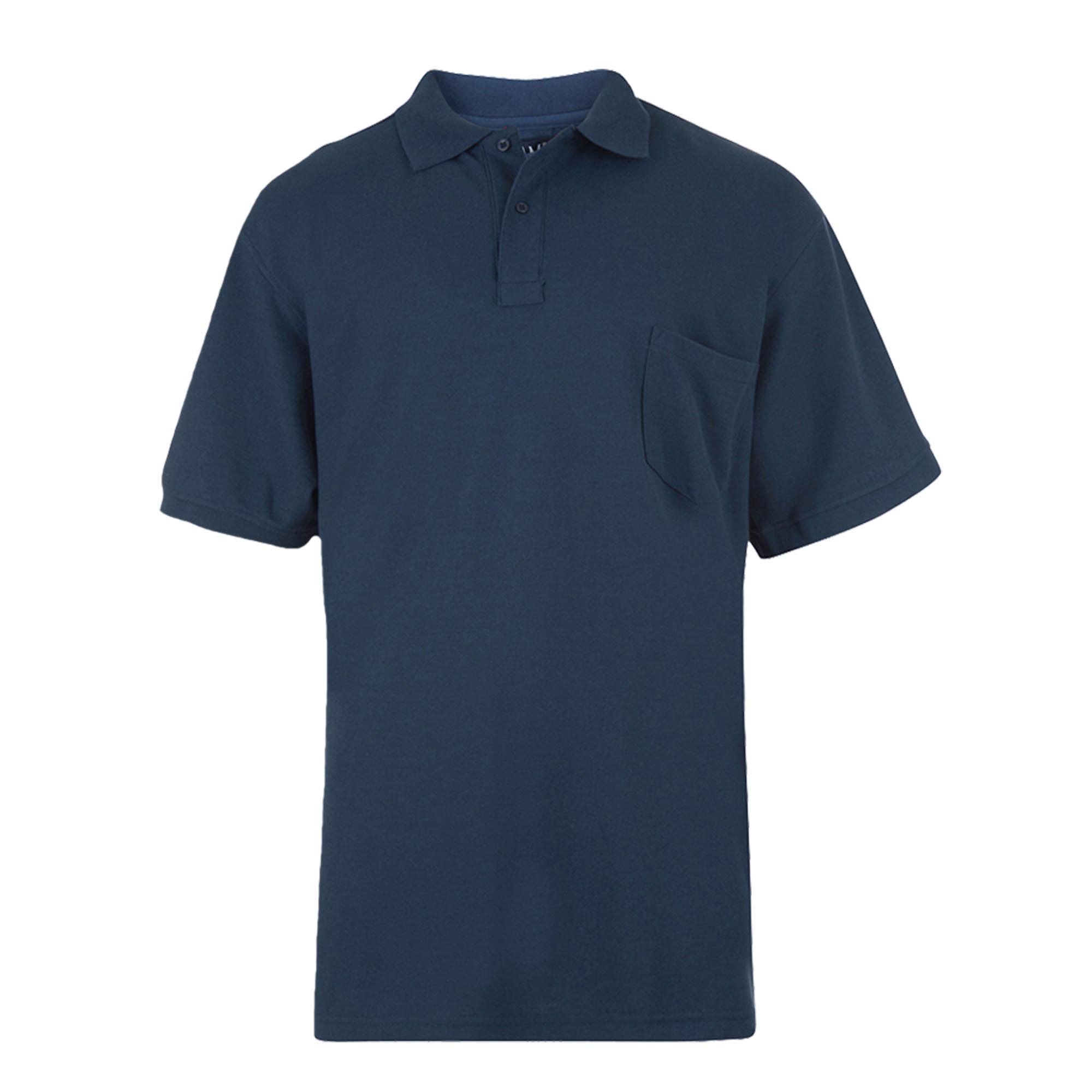 Kam Big and Tall 'Eton' Plain Polo T Shirt with Chest Pocket Cotton Rich Top Large Size Fit JEANBASE Denim 6XL