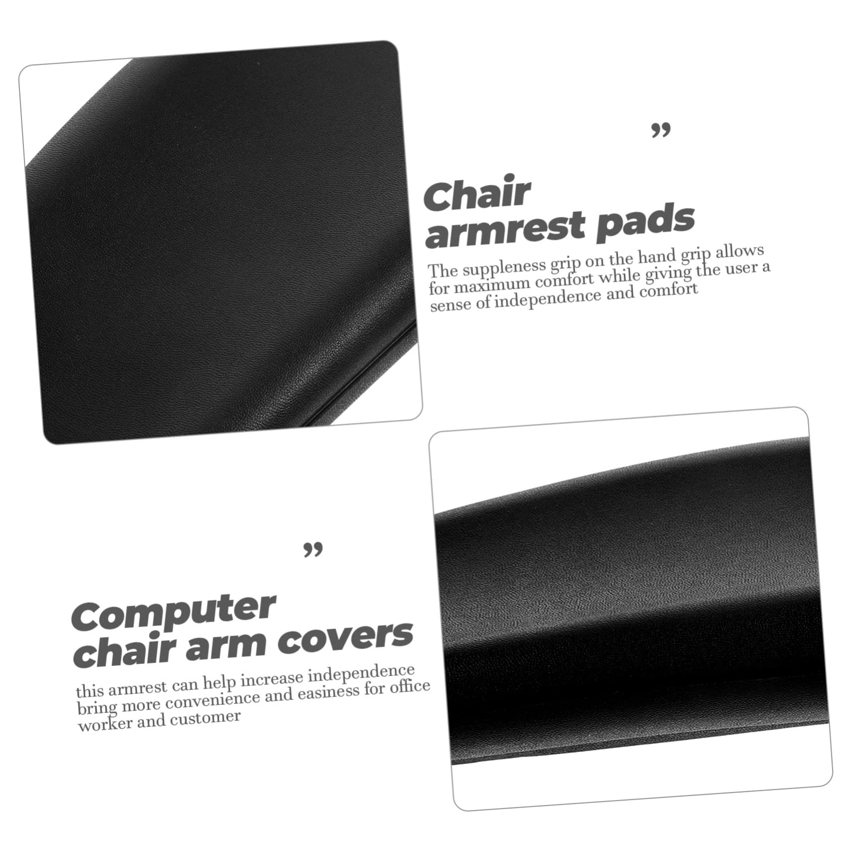 VILLCASE Fundas para Brazos de Silla de Oficina, Almohadillas Ergonómicas Agarre Suave y Ajustables para Sillas de Escritorio