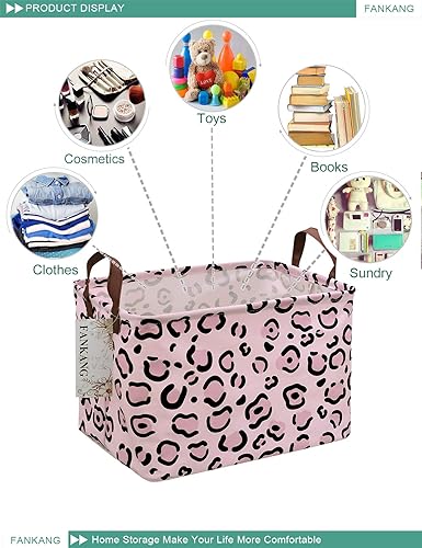 Miniatura 3 de FANKANG - Canasta plegable de almacenamiento para guardería, con revestimiento de polietileno impermeable, de grand tamaño, para niños y niñas,