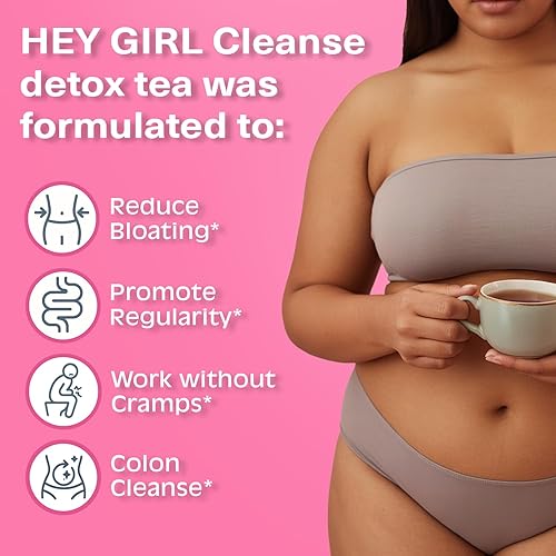 Miniatura 3 de Hey Girl Cleanse El Mejor Suplemento de Té de Hierbas para Detox Reduce la Hinchazón 100 Ingredientes Naturales