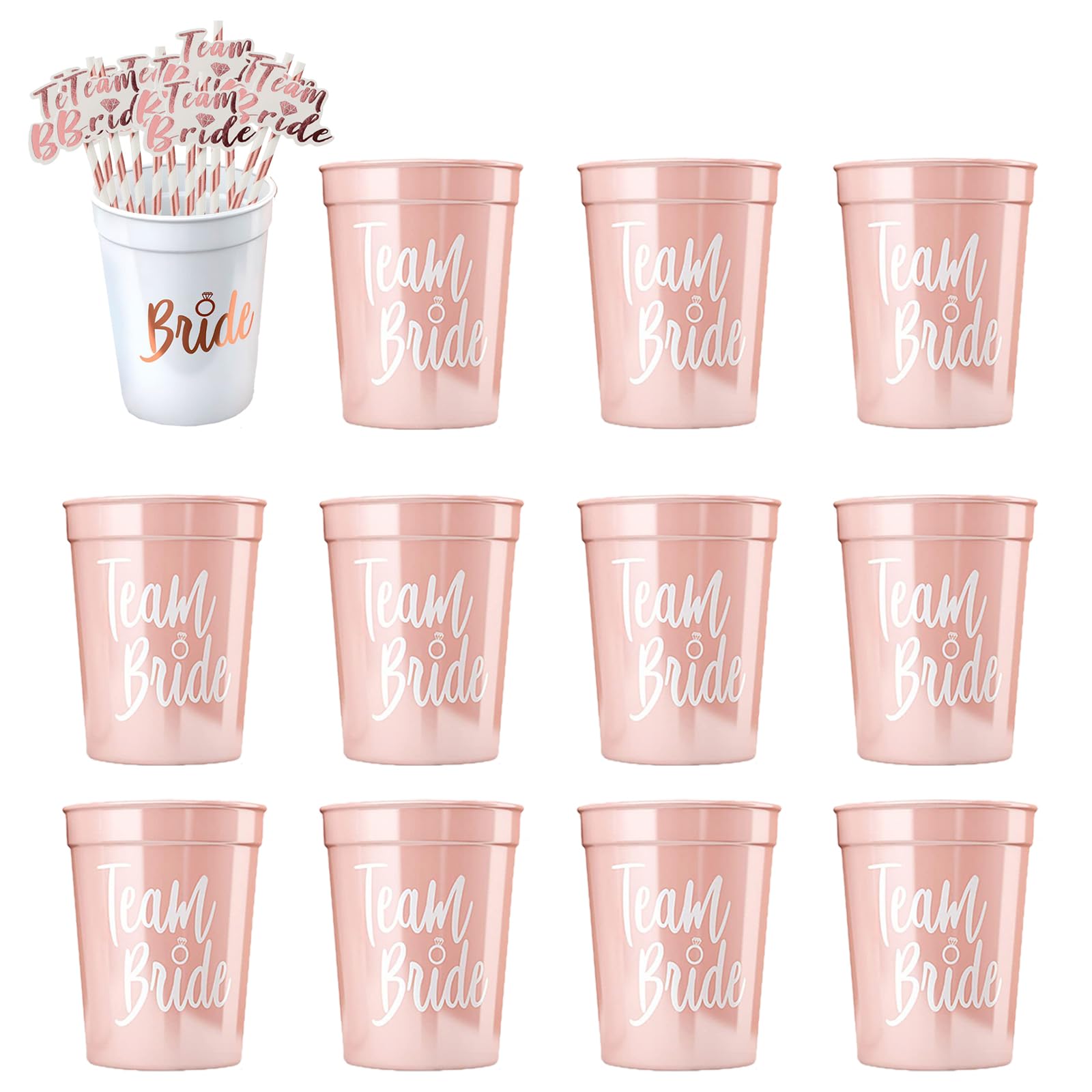 12 Tazze Per Addio Al Nubilato - Bicchieri Da Vino Per Sposa E Squadra, Design Impilabile - Foto 5