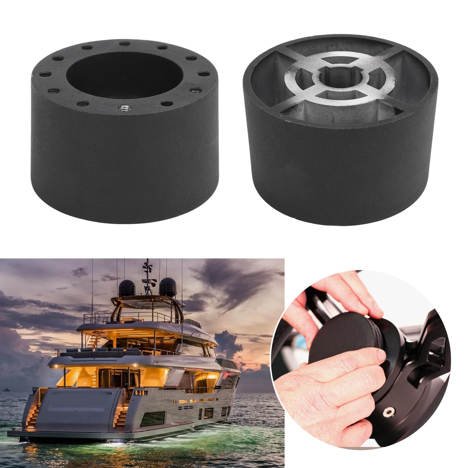 6 -Loch -Hub -Adapterlenkrad, Keyway Metall Struktur Marine Hub -Adapter für Grant, NRG, Lecarra, GT -Aufführung, Boote mit 3/4 Zoll Key Slot -Schlüsselloch