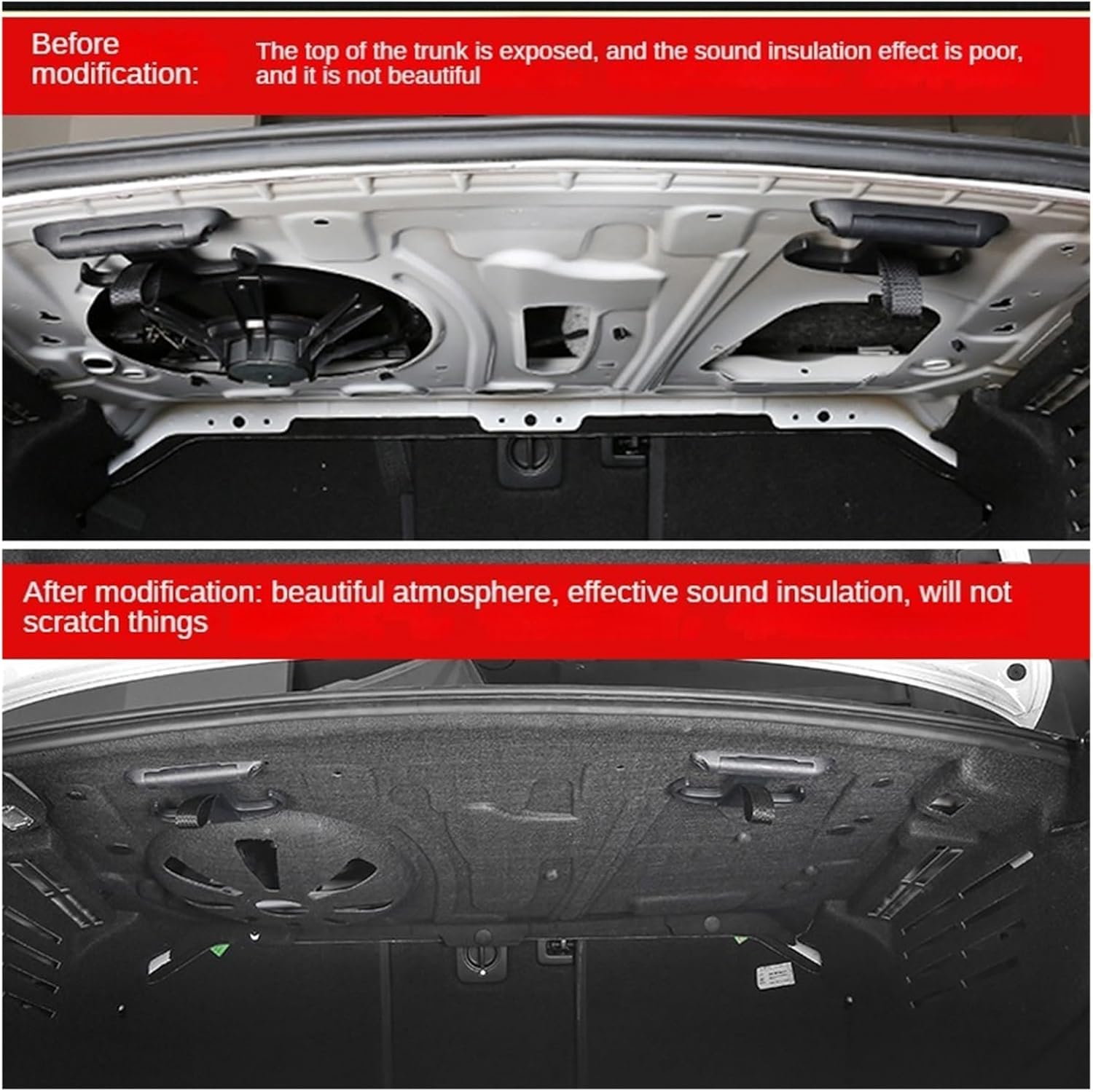 Foam Cotton Soundproof Cotton, Compatible For Audi A3 A4 A6 Car Trunk Sound Heat Insulation Cotton Noise Deadener Firewall Mat Pad Cover(A4 17-18 High)