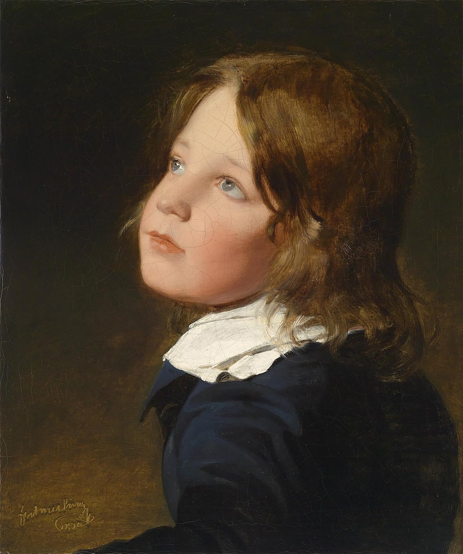 ARTXLXXBN Famous Art Print Poster Vintage Wall Art Amerling Als Knabe by Friedrich Von Amerling Canvas Art Poster for Home Decor 60x90cm