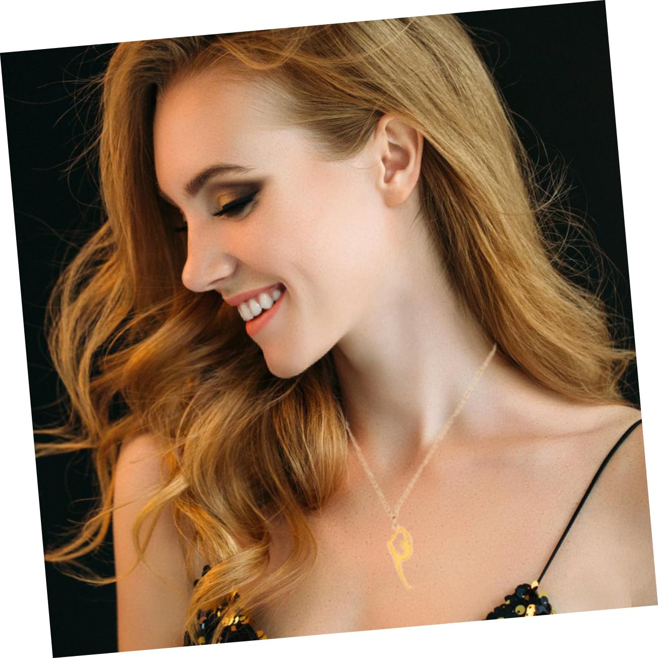 YARNOW collier en or chaîne de cou créative collier pendentif femme bijoux de cou Acier inoxydable Golden