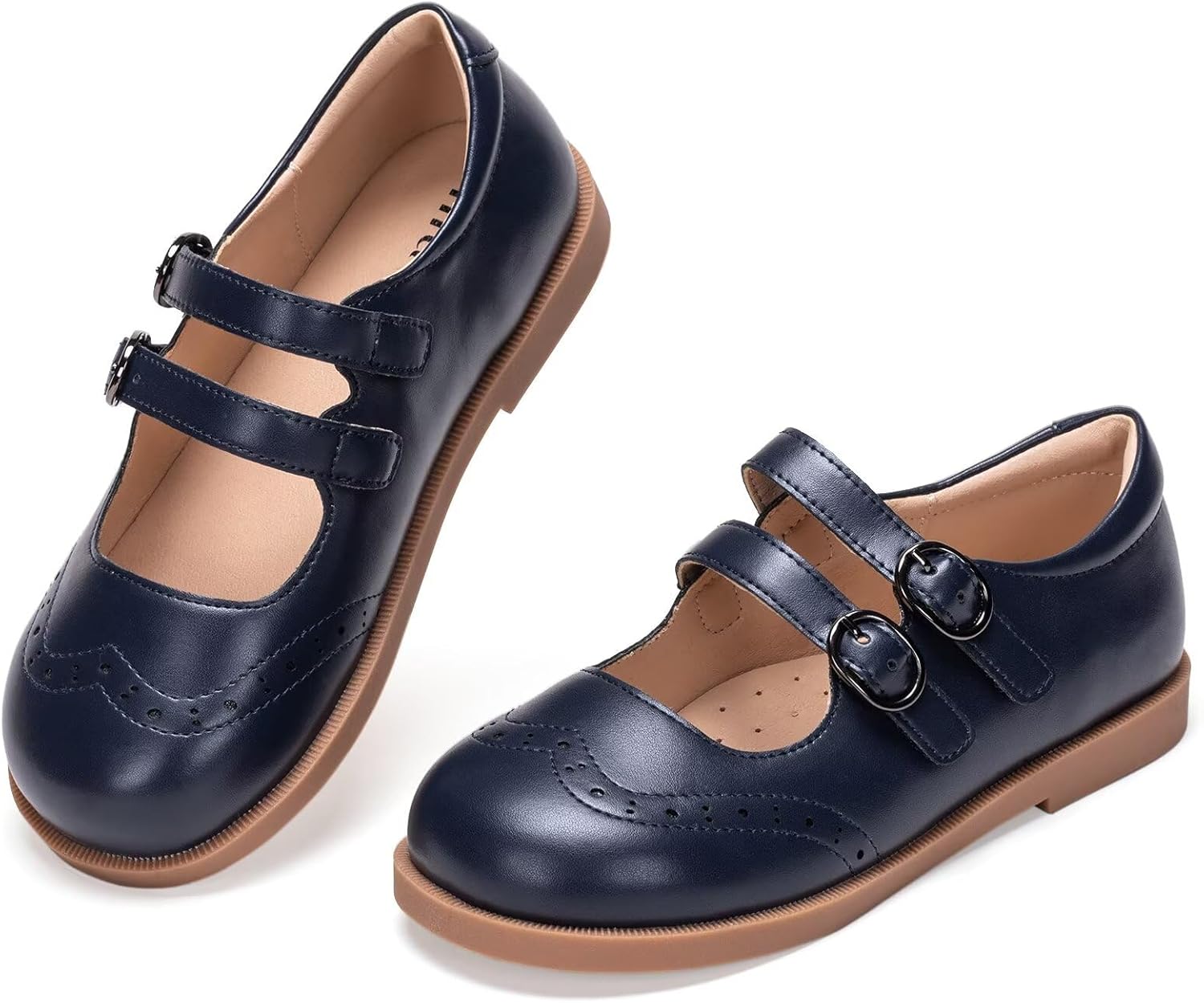 Frank Mully Girls Flats Mary Jane Shoes Round Toe Dress Shoes School Oxford Flats for Toddler/Little Kid - Image 2