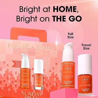 Sunday Riley Home + Away Brighten, Revitalize + Glow Set