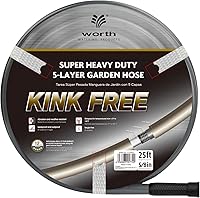 Vista 7 de Worth Manguera de jardín corta gris con plomo de 5/8 pulgadas x 3 pies, sin torceduras, sin fugas, accesorios macho/hembra, tubo de agua resistente