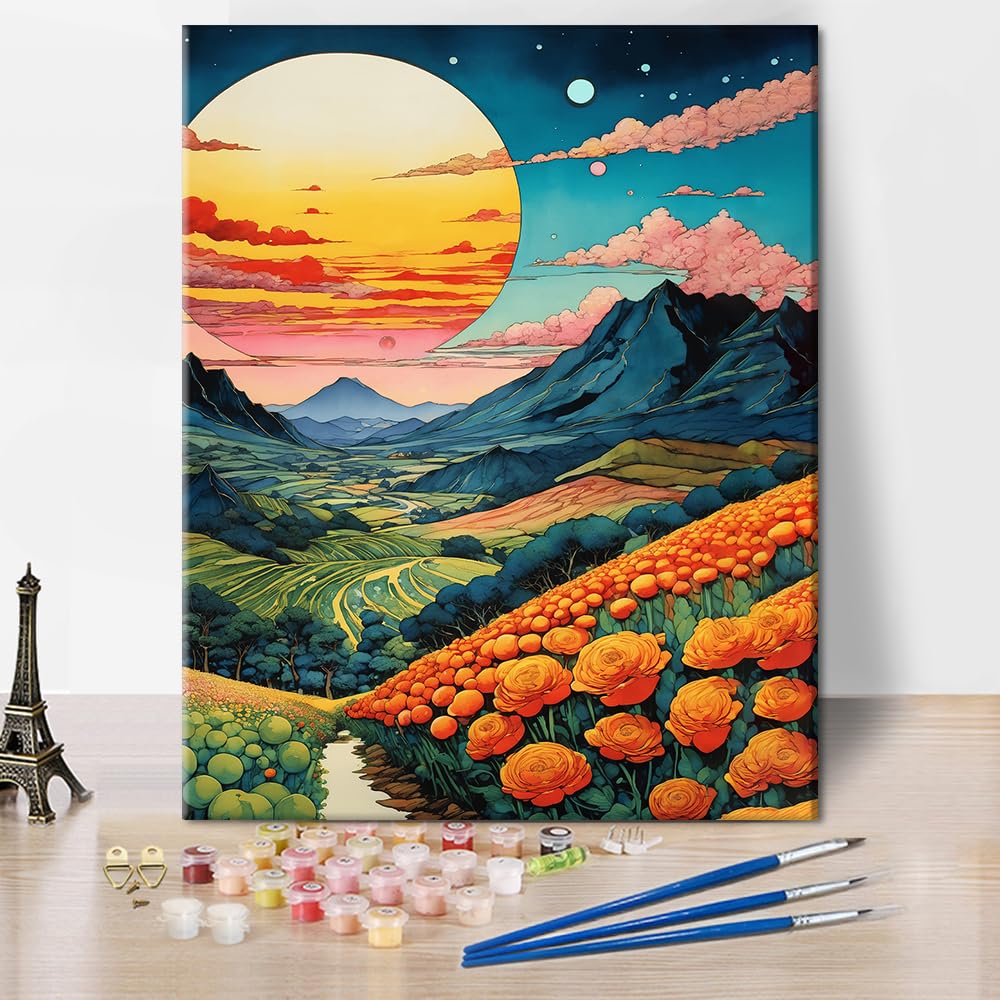 TISHIRON Peinture Par Numéros Adultes Chatons Peinture Acrylique Par Numéros Kits Avec Pinceaux Chat Adulte Peinture Par Numéros Kits Toile Cadeaux Artisanat 40x50cm(Framed