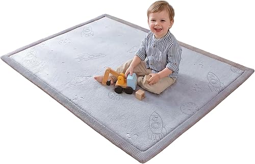 Miniatura 21 de Hakuna Matte - Alfombra de terciopelo coral elegante para bebé con espuma viscoelástica de alta densidad y 1 pulgada de grosor, antideslizante, no