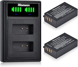 Hisewen EN-EL20 EN-EL20a Battery and Dual Charger, 2 Pack 1220mAh Replacement Battery for Nikon Coolpix P1000, P950, 1 AW1, 1 J1, 1 J2, 1 J3, 1 S1, 1 V3, DL24-500, Coolpix A Digital Camera.