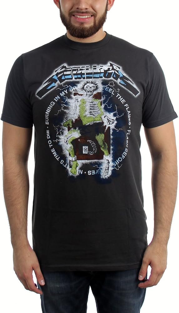 Amazon.com: Metallica - Mens Vintage Electric Chair T-Shirt, Size