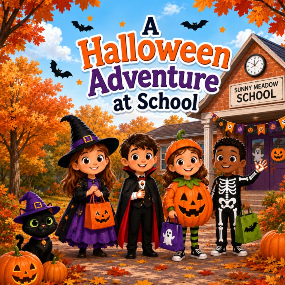 A Halloween Adventure at School: Cute Storybook