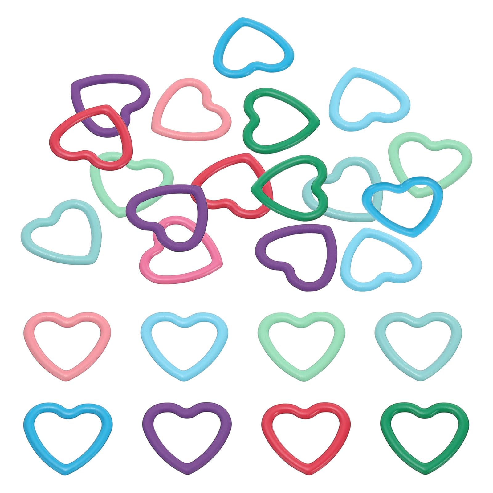 PATIKIL Colorati Segnapunti All'Uncinetto, Pz30 Segnapunti in Metallo a Forma di Cuore per Cucito, Lavori All'Uncinetto e Artigianato Fai-Da-Te