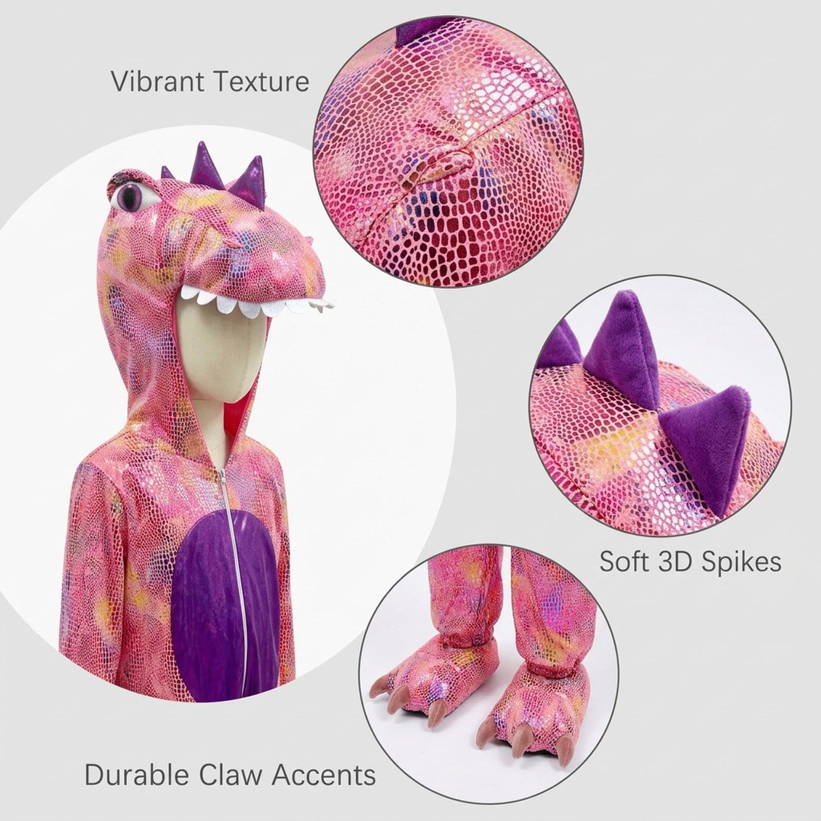 F Fityle Disfraz Dinosaurio para niños y niñas, Ideal para Fiestas Carnaval, XL