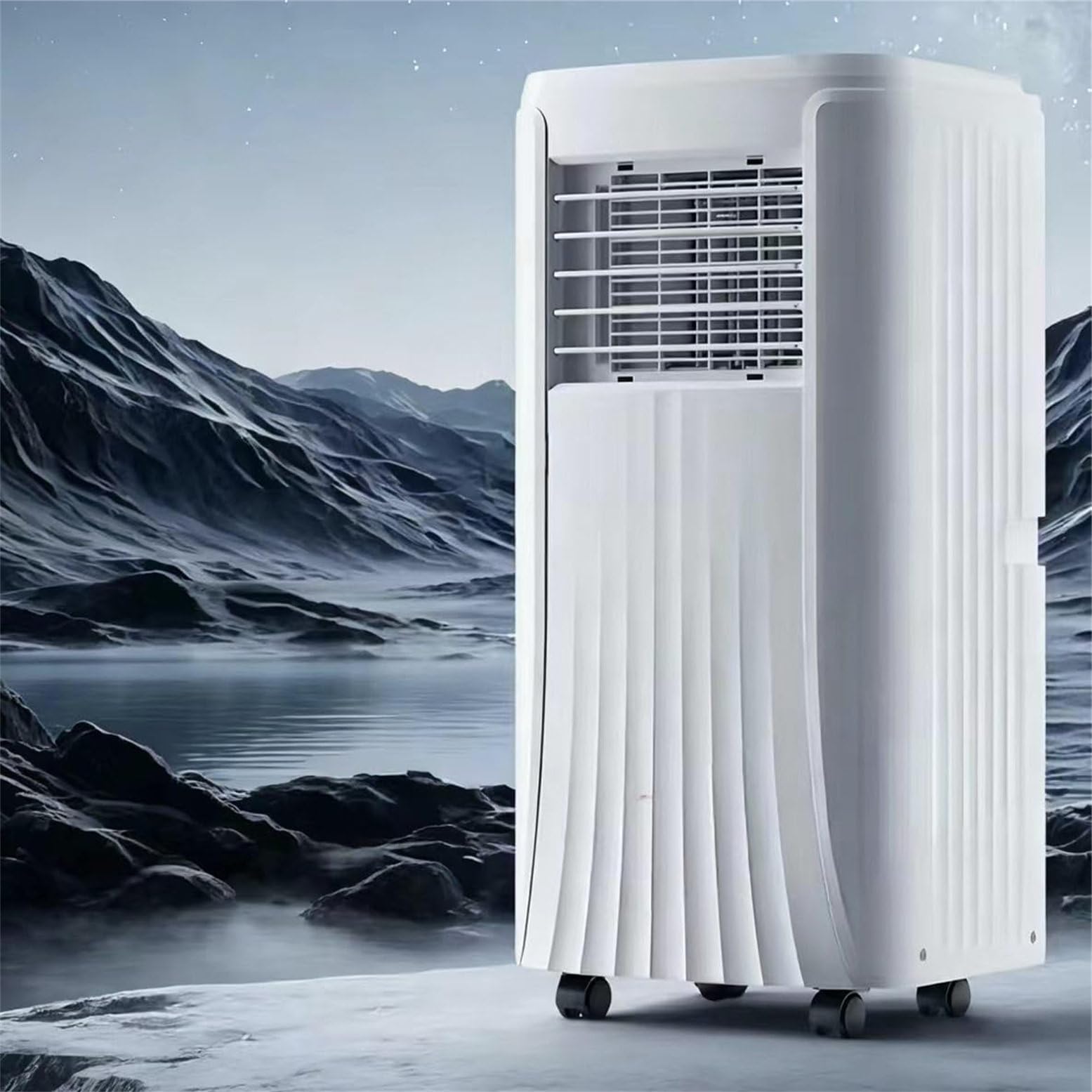 Aire Acondicionado Portátil 11000BTU Con Deshumidificador Y Ventilador,Unidad Ultrasilenciosa Con 2 Velocidades De Ventilación Y Temporizador De 24H,Para Habitaciones De Más De 300 Pies Cuadrados