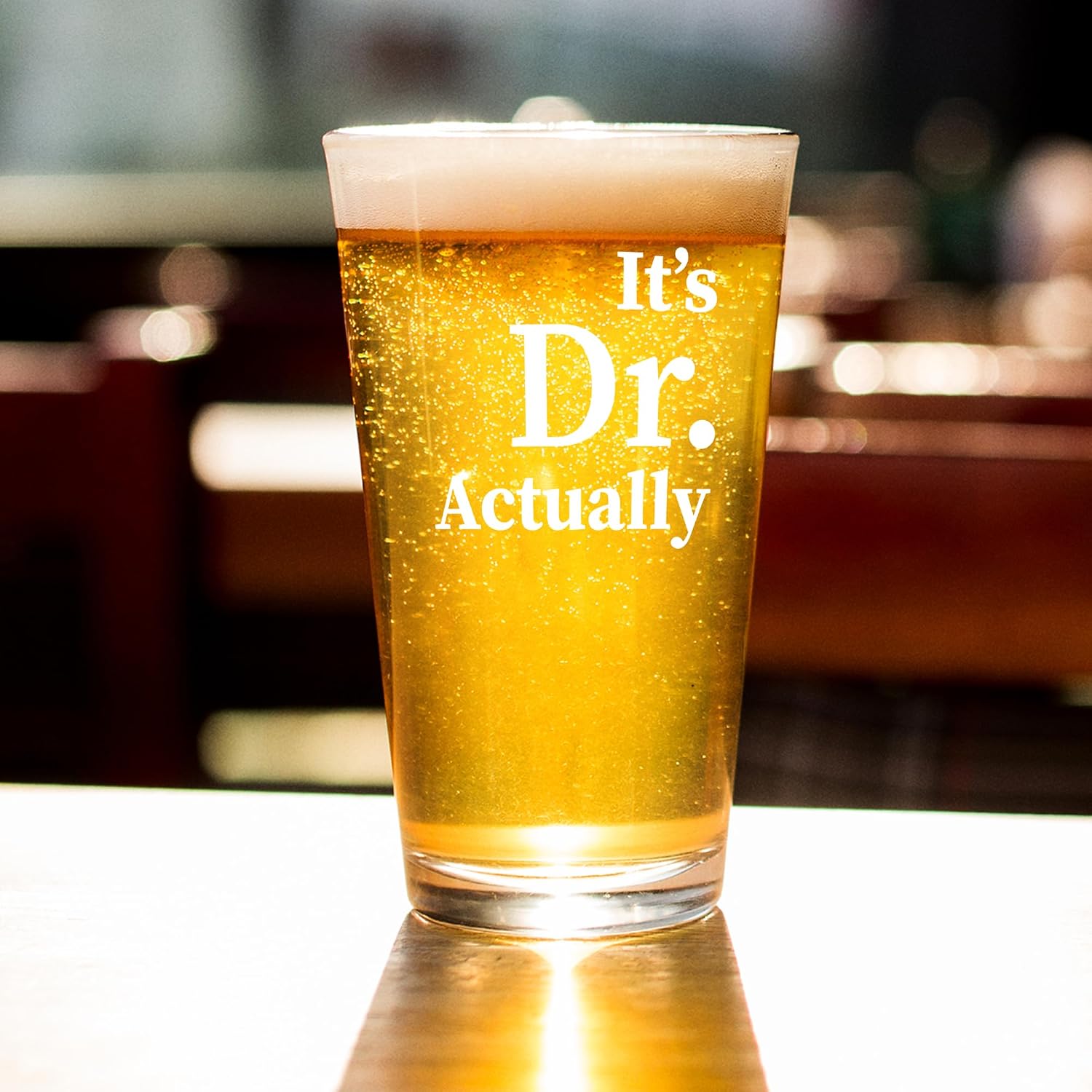 Panvola It's Dr Actually Its Dr Actually Beer Glass 16oz