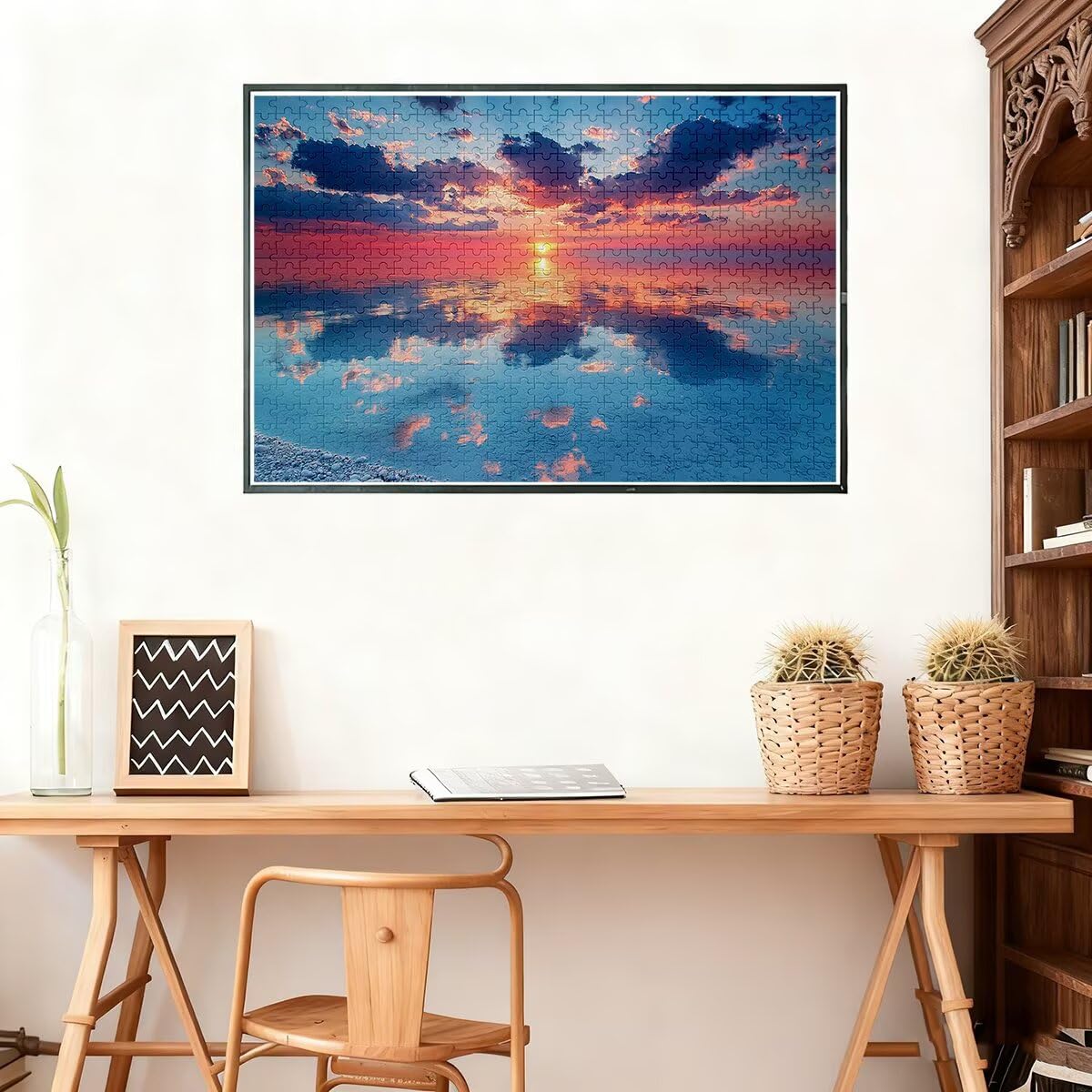 Puzzle 1000 elementów Krajobraz, puzzle dla dorosłych Natura, klasyczne puzzle Wyzwanie edukacyjne Zabawki dla rodziny, niemożliwe drewniane puzzle z pudełkiem na prezent, dekoracja ścienna na obraz