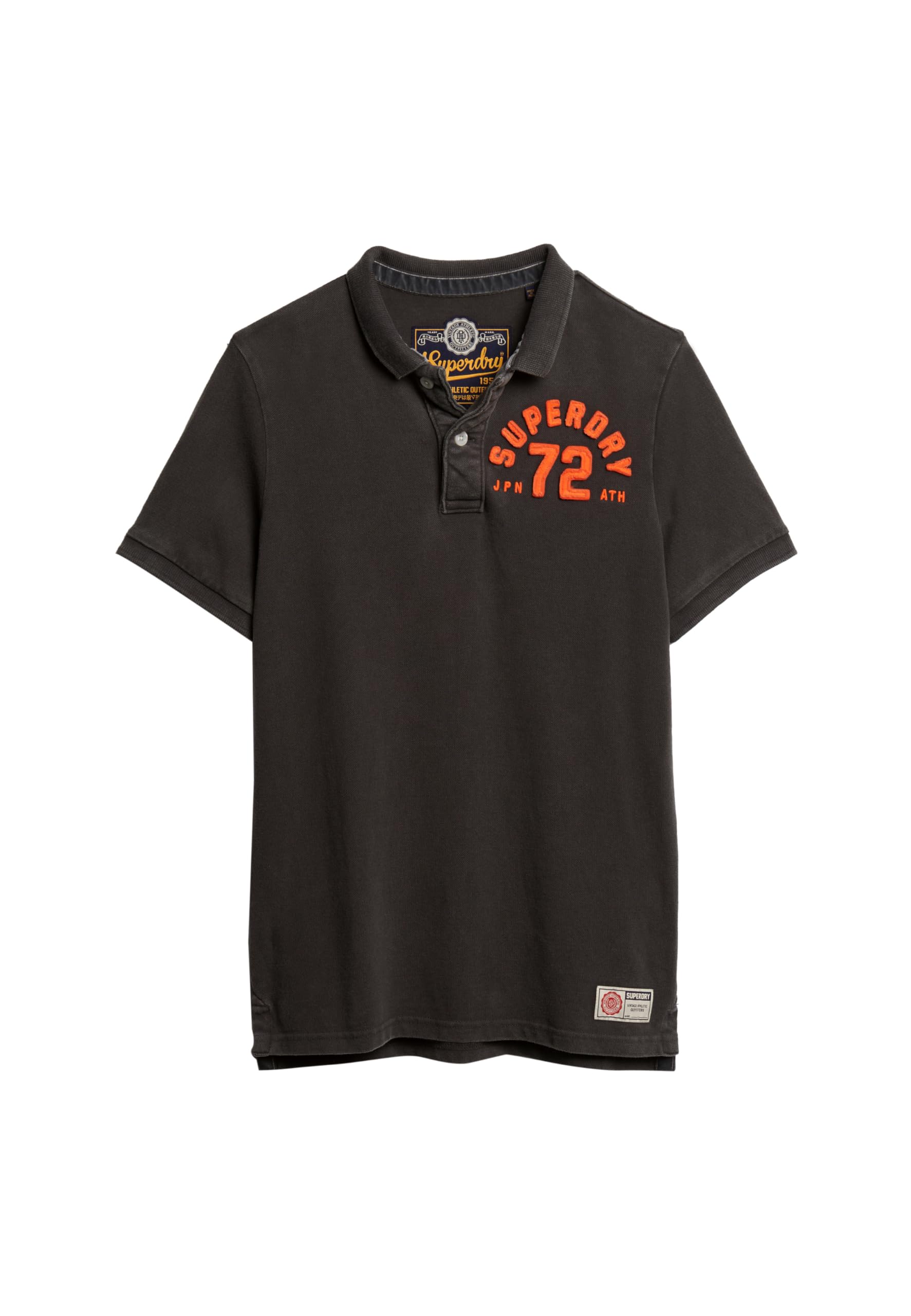 Superdry Men's Vintage Sport Polo Shirts - XL, Black Wash
