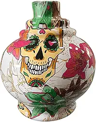 Vaso Vidro Base Narguile Pequeno Caveira Mexicana
