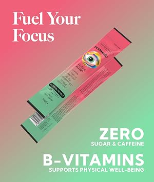 Neutonic Nootropic Focus Blend Powder | Watermelon Mint 16 Sticks | Caffeine Free, Zero Sugar | Support Energy, Mental Performance, Cognitive Function | Support Focus, Fatigue Reduction, Brain Health